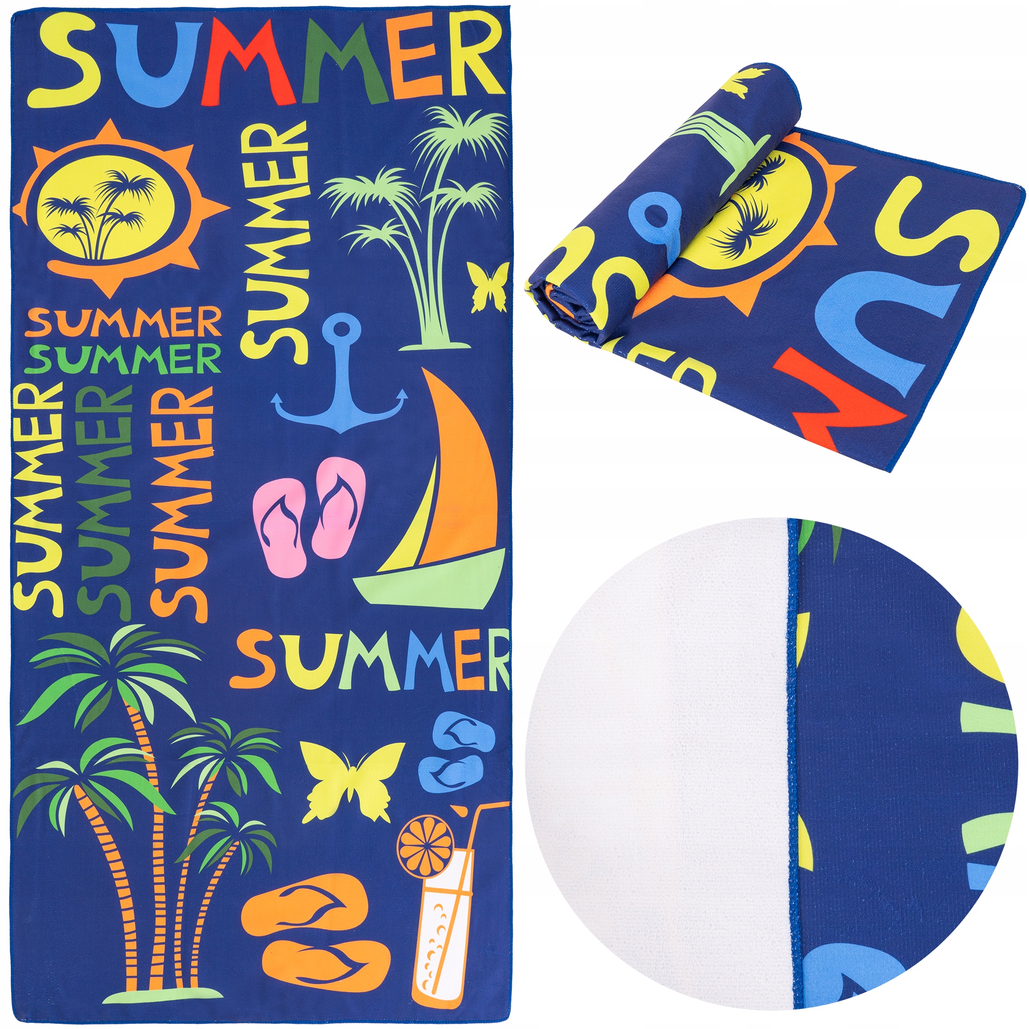 

Ręcznik Plażowy 140x70 Na Basen Morski Summer