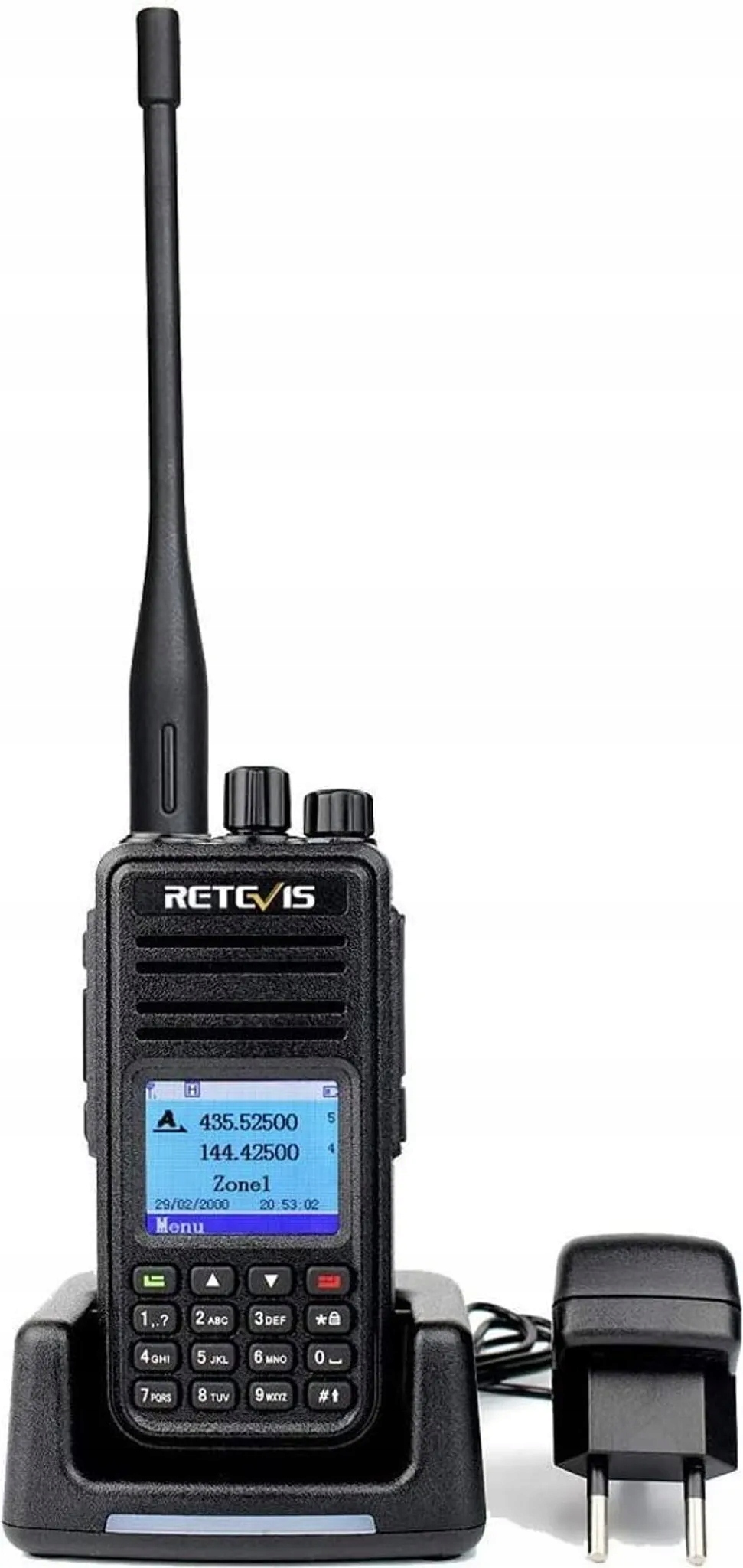 Retevis RT3S Walkie Talkie, Dwuzakresowe, Gps, Nagrywania, Radiotelefon Dmr