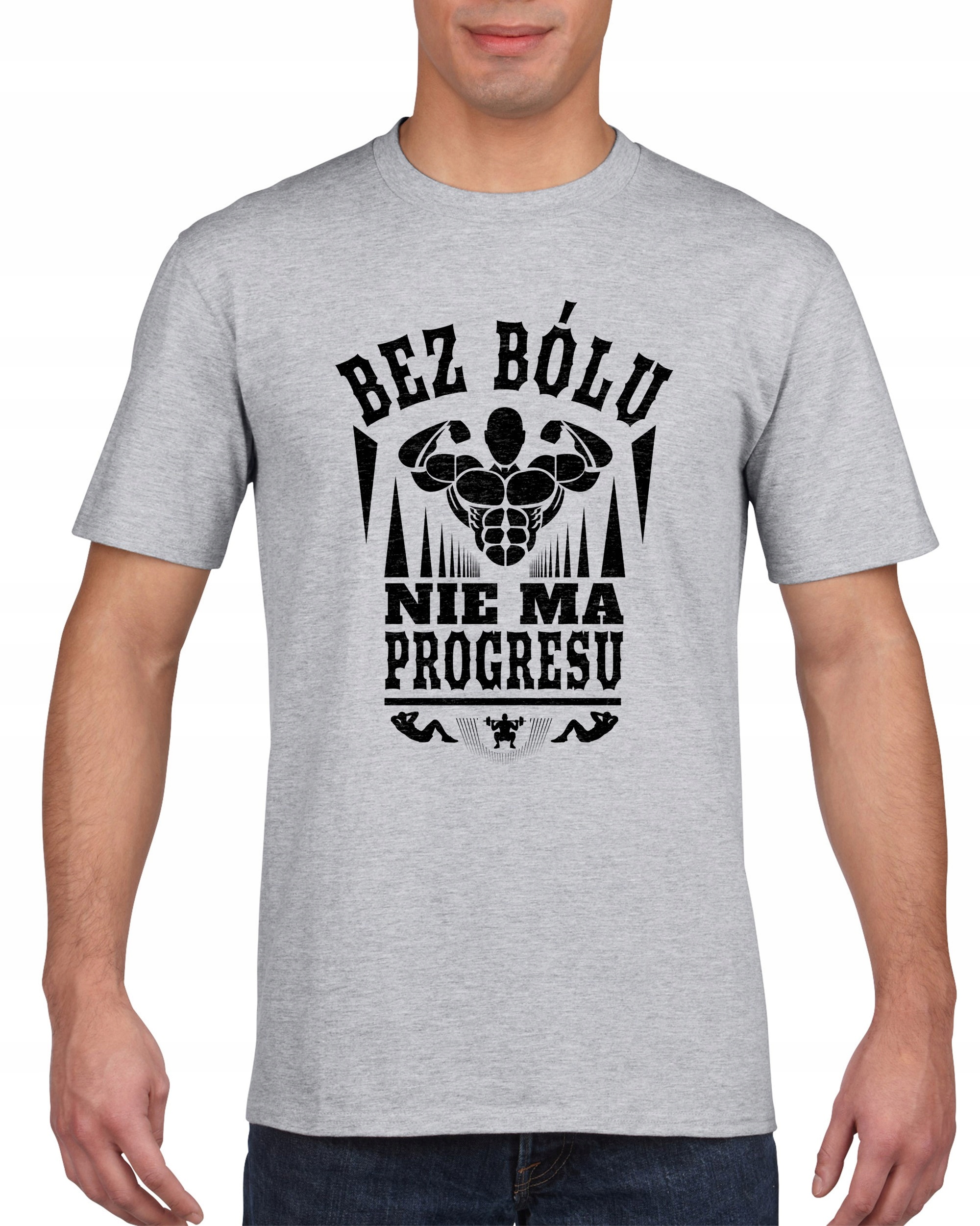 

Koszulka męska Bez Bolu Nie Ma Progresu Gym s XL