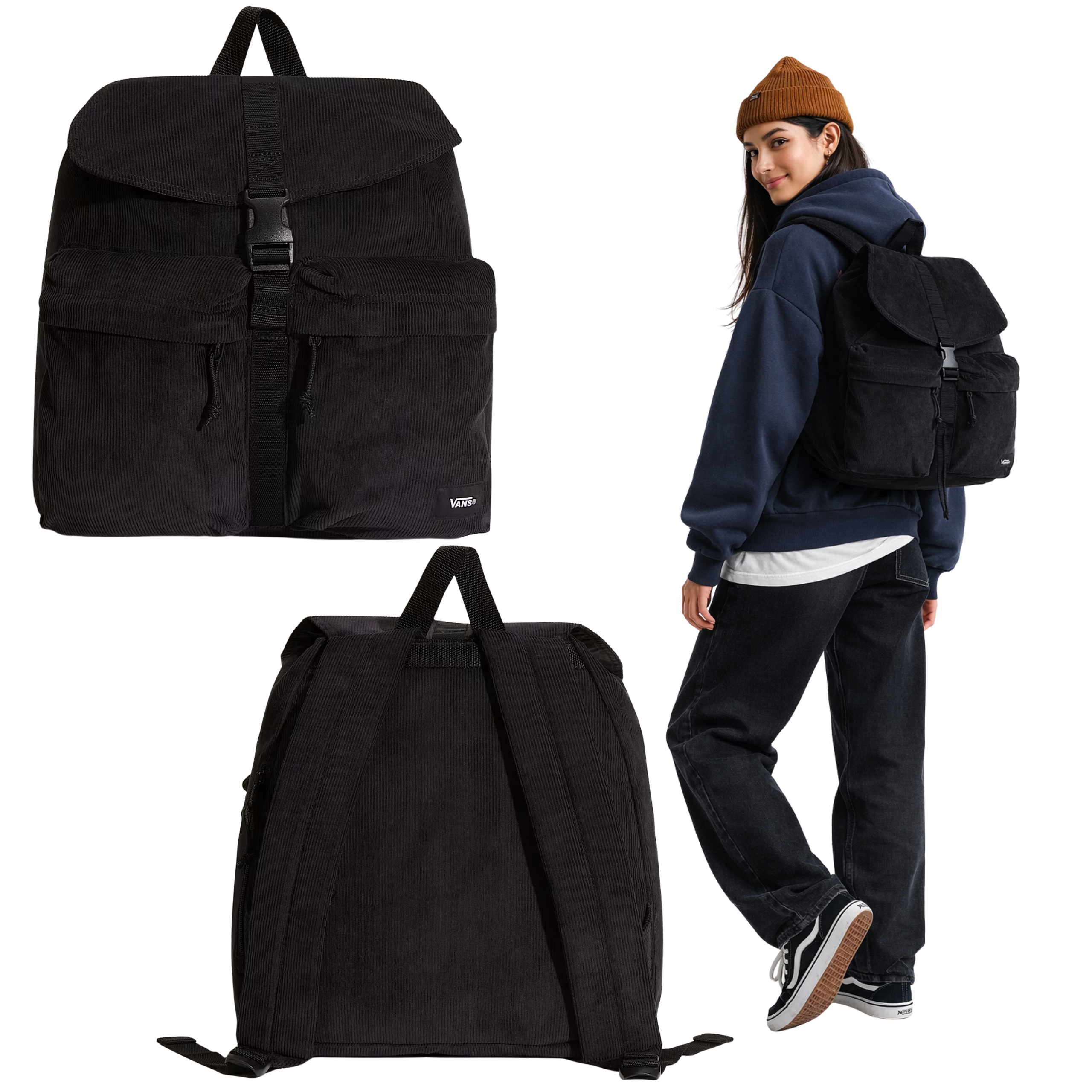 Batoh Vans Scatter VN000Q99BLK Černý 20 L Městský styl Skate Škola