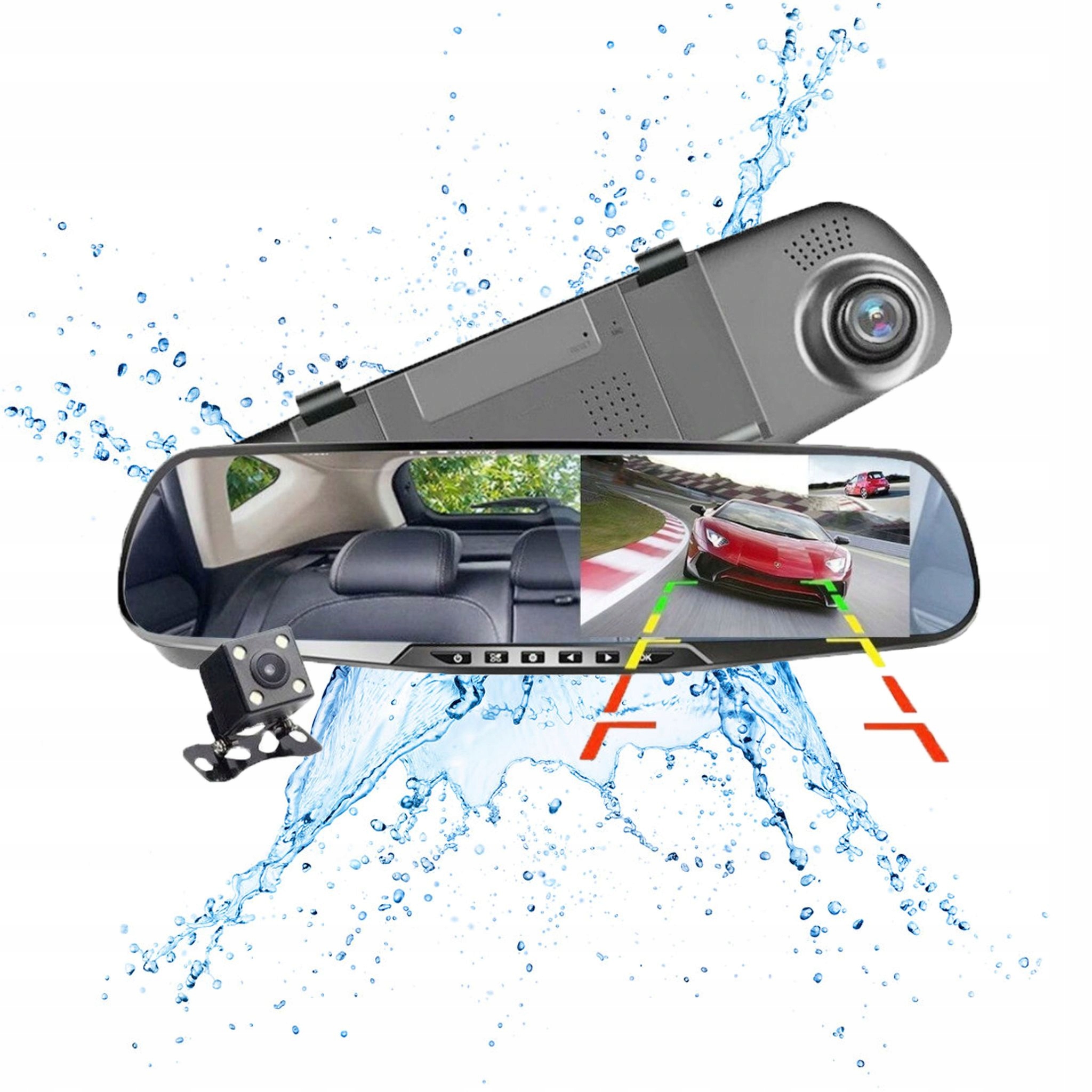 WIDEOREJESTRATOR FULL HD KAMERA COFANIA LUSTERKO