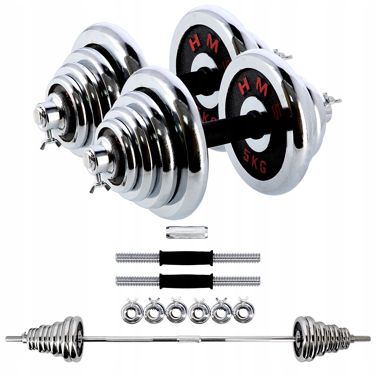 STC50 Štangy/Štangy v kufříku Chrom 2X25kg Hms