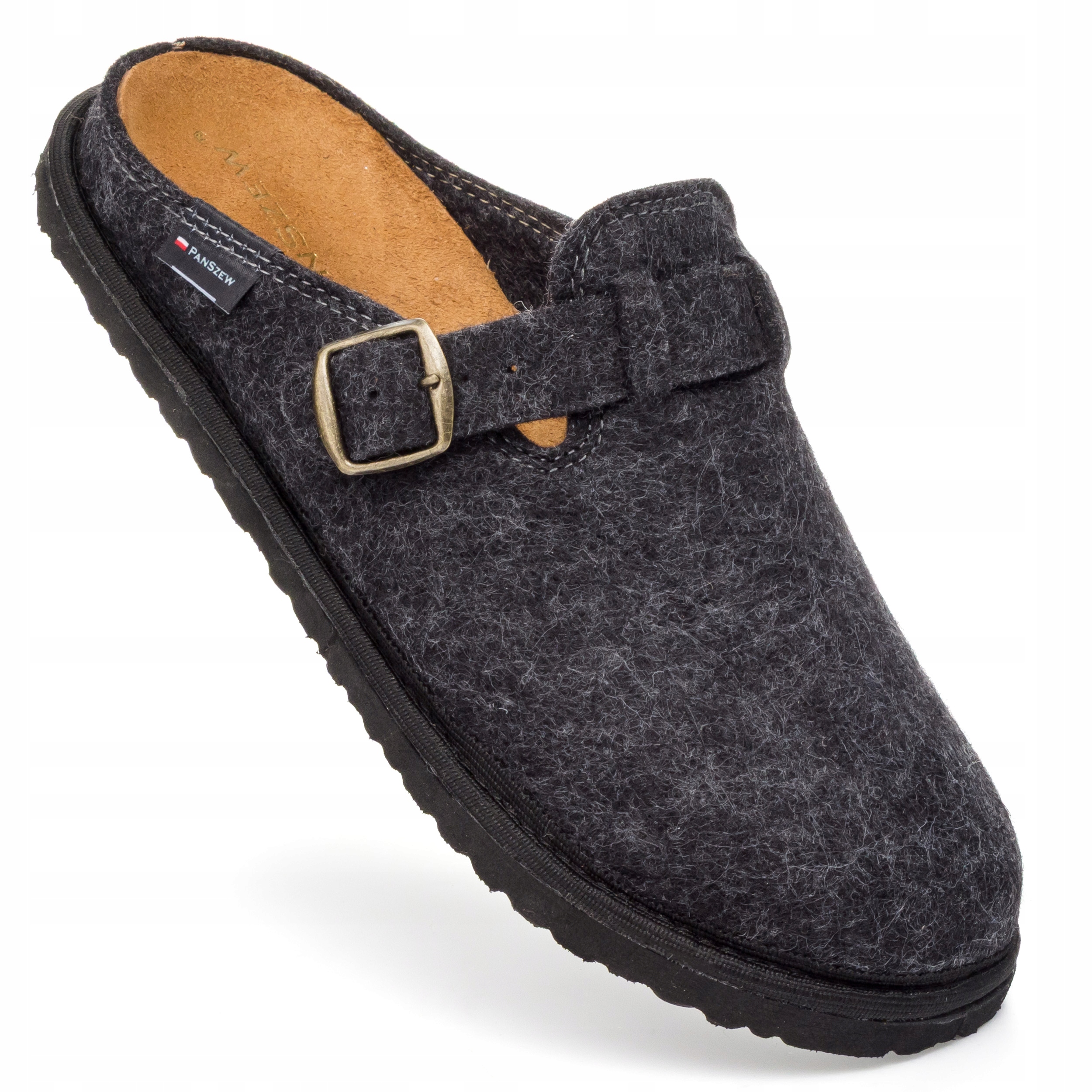 Pánské barefoot Papuče teplé plstěné pantofle, kožené Nazouváky PanSzew