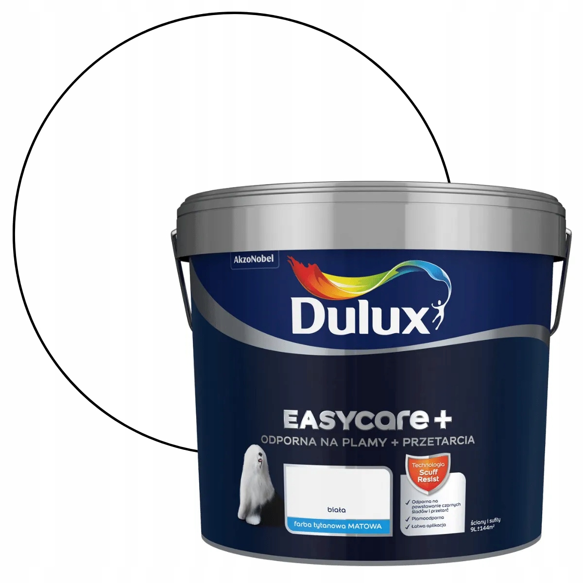 Dulux EasyCare Plus Farba Odolná Proti Drhnutiu biela 9L