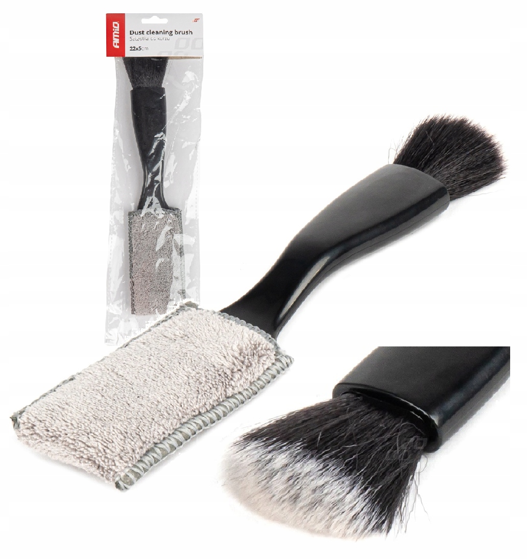 Szczoteczka mikrofibra do zakamarków kratek wnętrza pędzelek auto szczotka