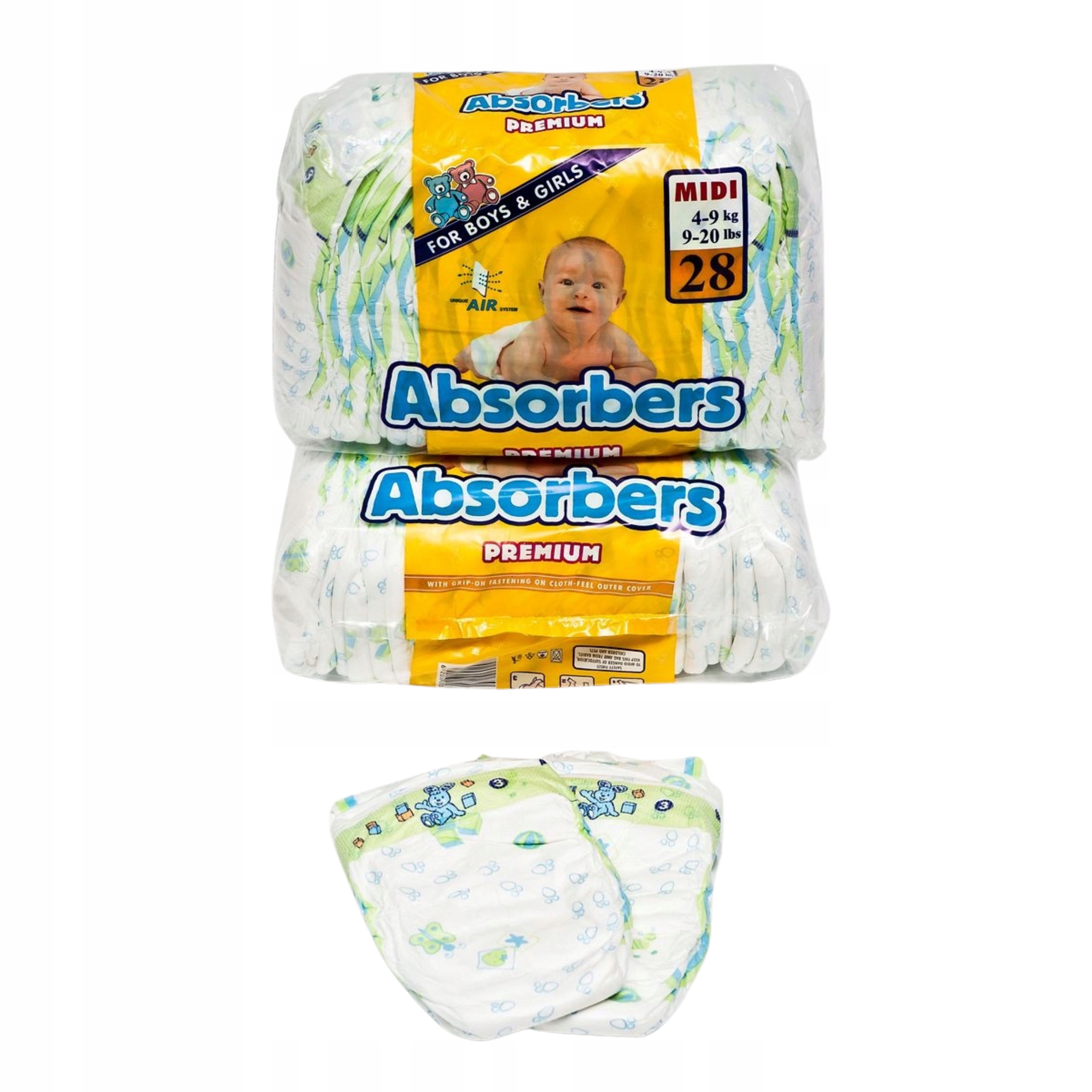 Pieluszki Pieluchy Dla Dzieci Jednorazowe Pieluchomajtki MORAWSKI Rozmiar 4 Rodzaj pieluszek jednorazowe