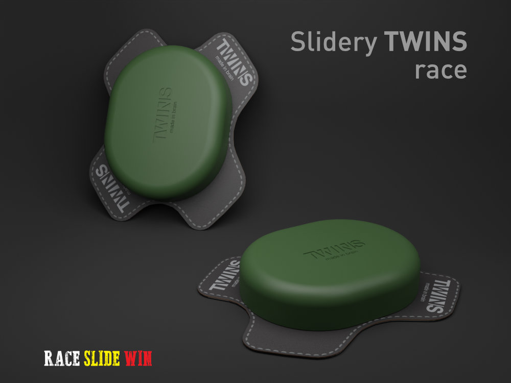 Polymerové tréninkové slidery na kolena Twins Race green