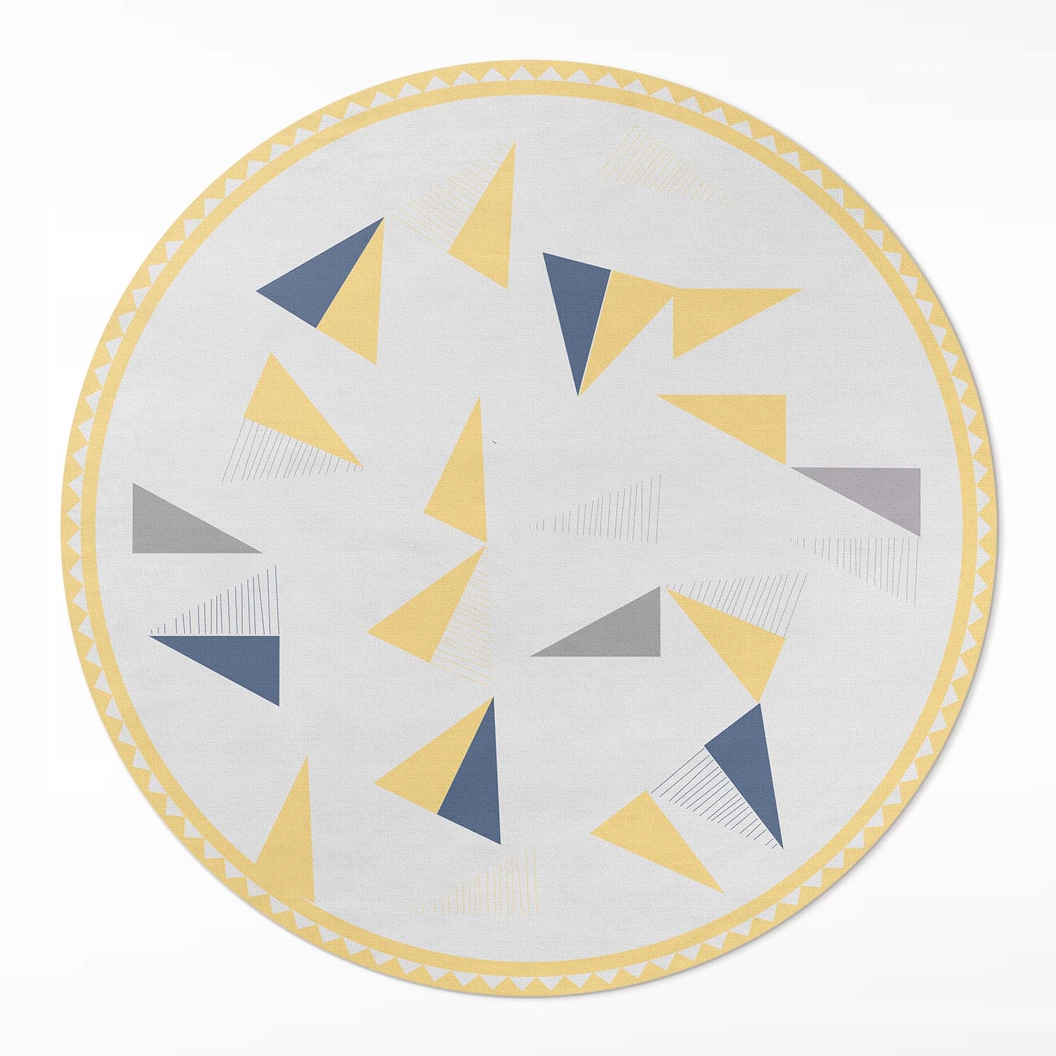 Okrúhly vinylový koberec Salon Geometrická abstrakcia trojuholníkov ⌀ 130 cm