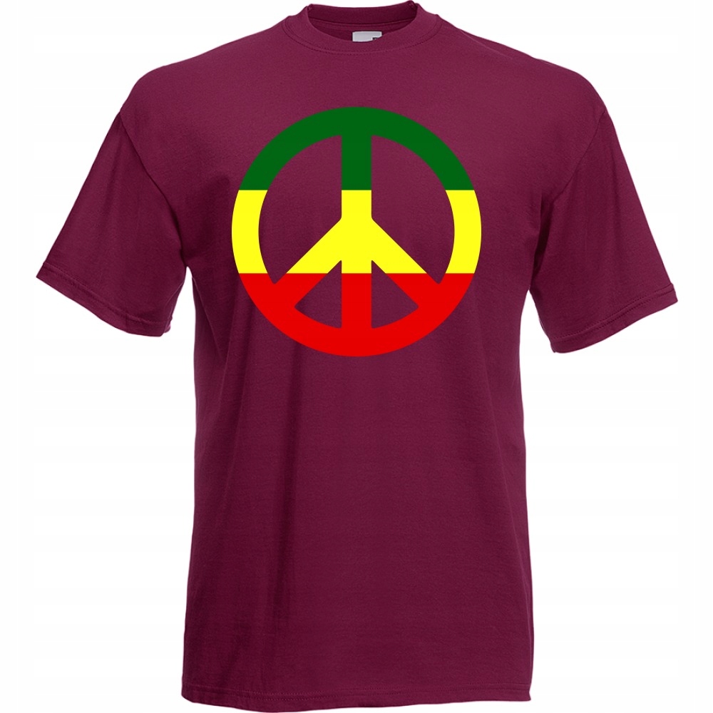 

Koszulka reggae pacyfka rasta S burgund