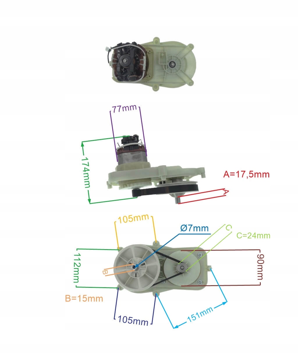 SILNIK KOSIARKI 1500W KPL STIGA HECHT LIDER HANDY Typ silnik