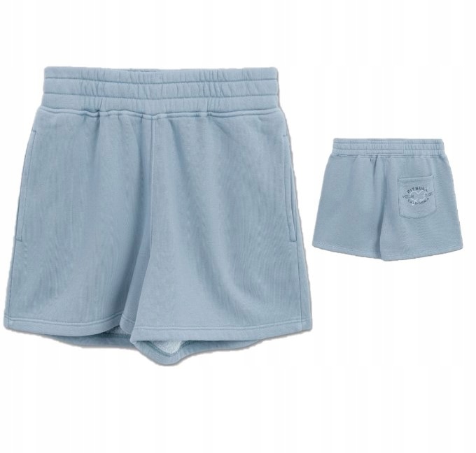 Pitbull West Coast Dámské Teplákové Kraťasy Manzanita Heart Modrá M/L