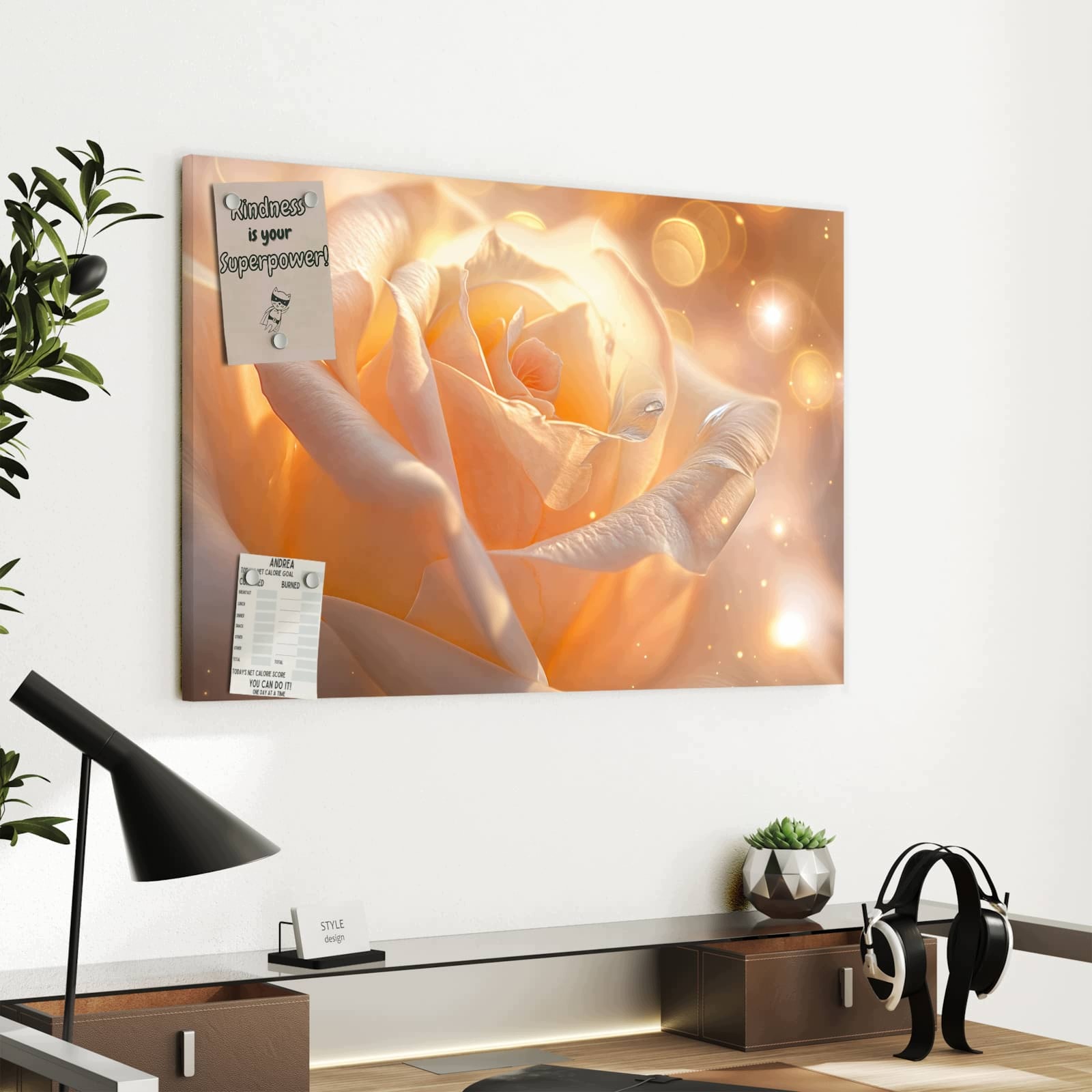 Magnetická tabule Šwiecouce Květina 60 × 40 cm