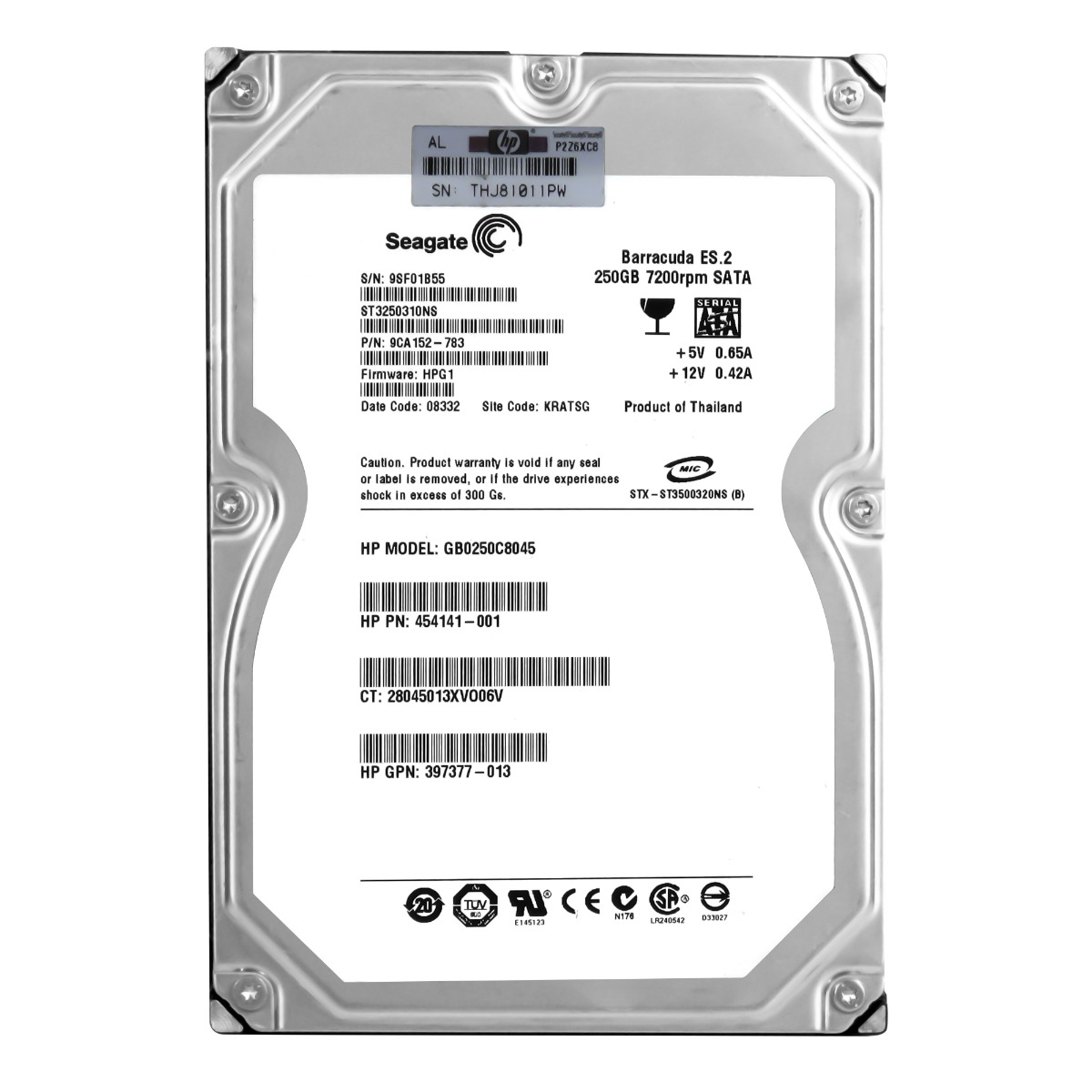 Hp 454141-001 250GB 7.2K Sata II 3.5'' GB0250C8045