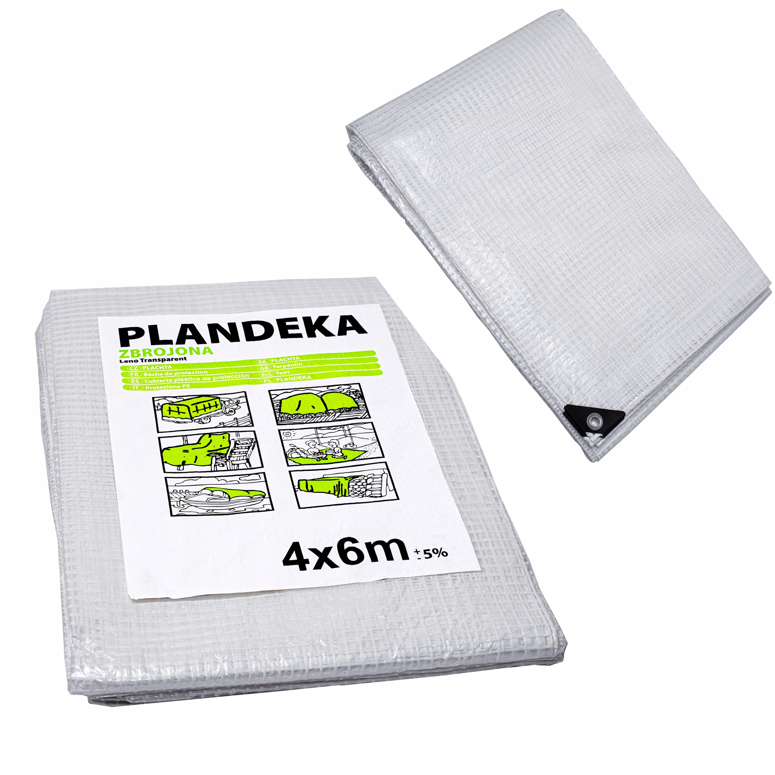 Plachta 8x12 Priehľadná Silná 100g Uv+ Vyzbrojená