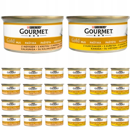 Levně Gourmet Gold mix chutí 24x85g kuřecí krůta