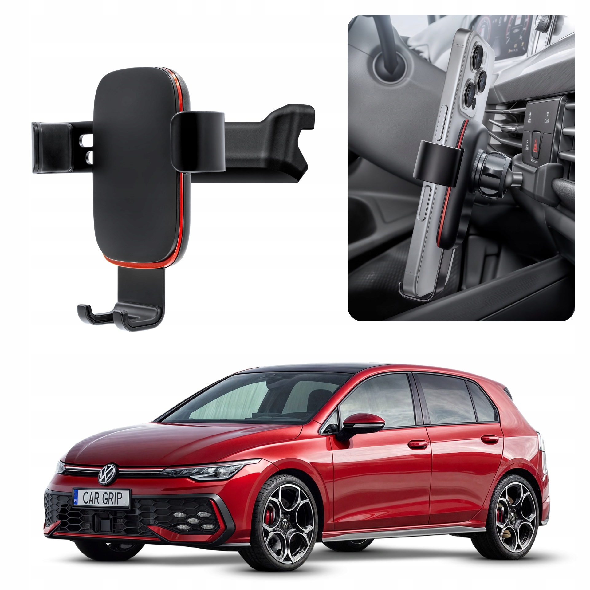 Uchwyt Grawitacyjny Premium dedykowany do Volkswagen Golf VIII 8 (2020-)