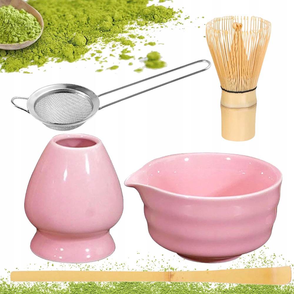 Levně Štětec Na Čaj Podstavec Pod Chasen Pro Matchu Keramický 5EL Růžový