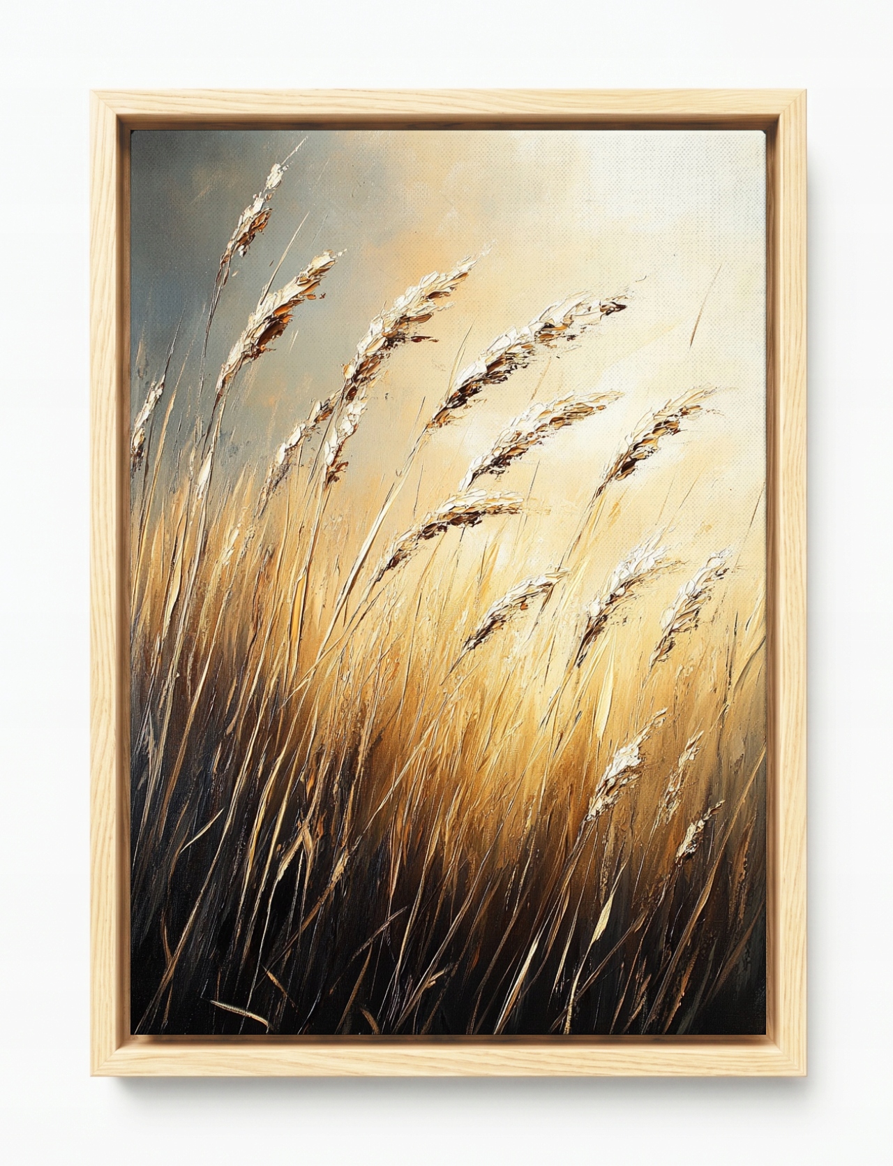 Obraz Rám Americká Krabička Příroda Tráva Obilovina Klas Pole Louka Step Vítr 40x60
