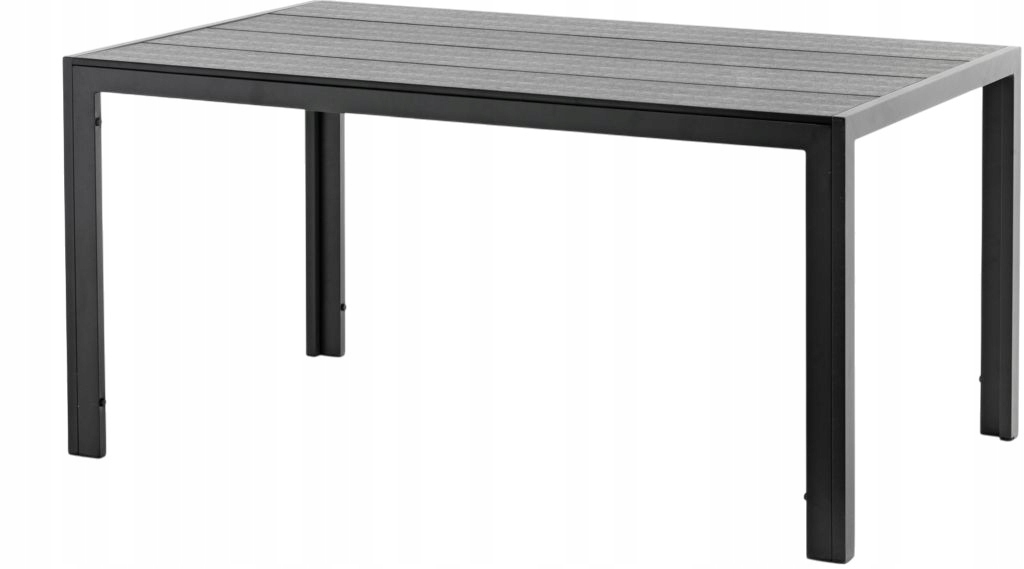 Stół ogrodowy czarny 90x150 Aluminium Jsk Maderup