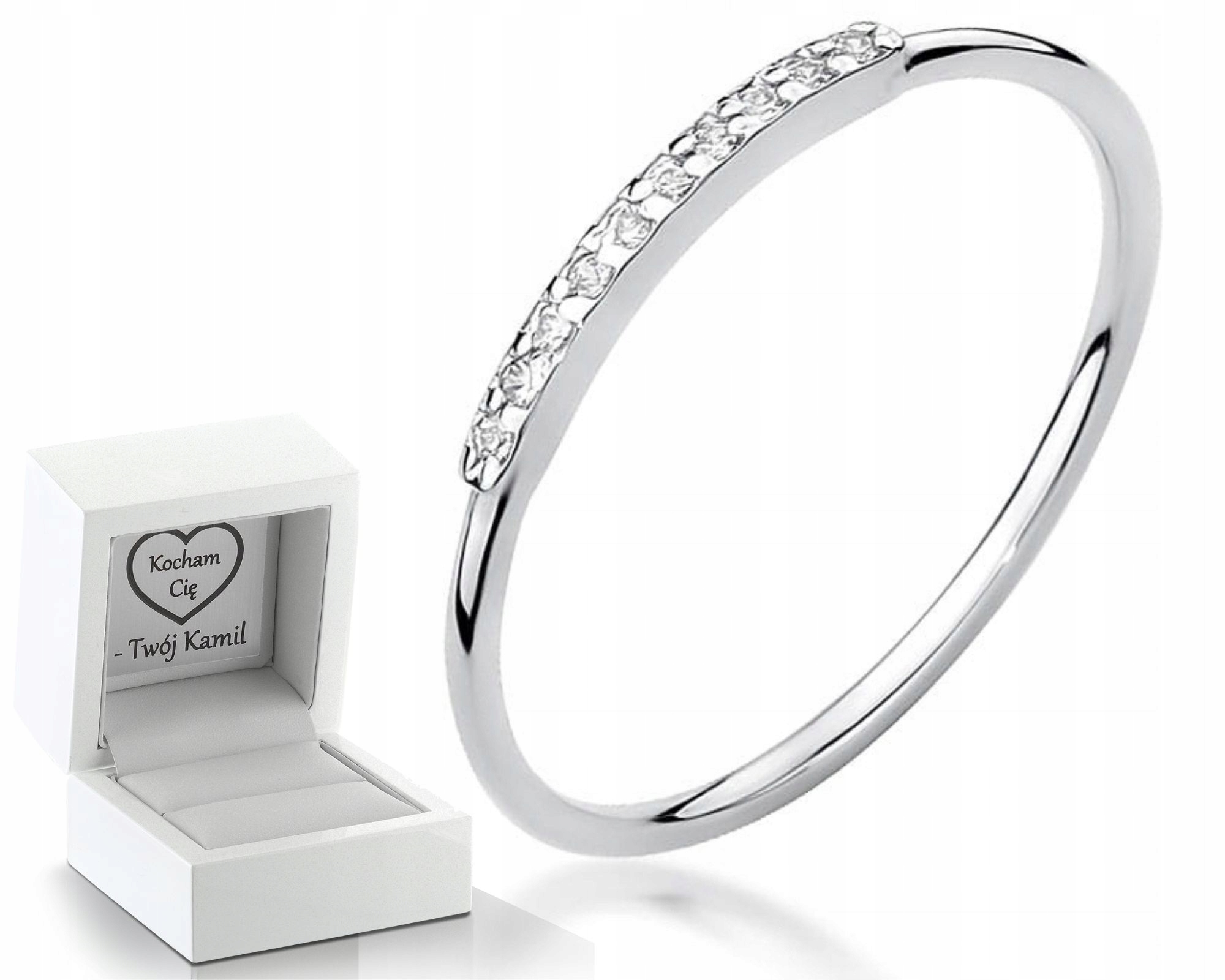 Bílé Zlato Prstýnek Gravírování Bonus