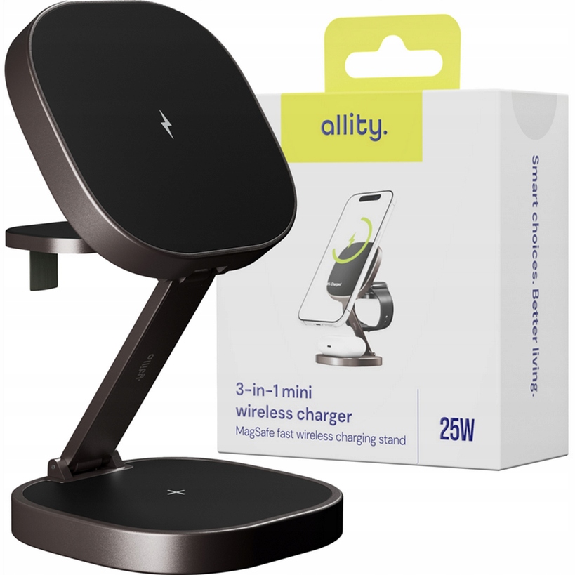 Allity Indukční nabíječka, skládací bezdrátová nabíjecí stanice