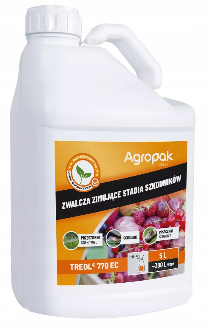 Treol 770 Ec 5L Agropak olej parafinowy, przędziorki, miseczniki, mszyce