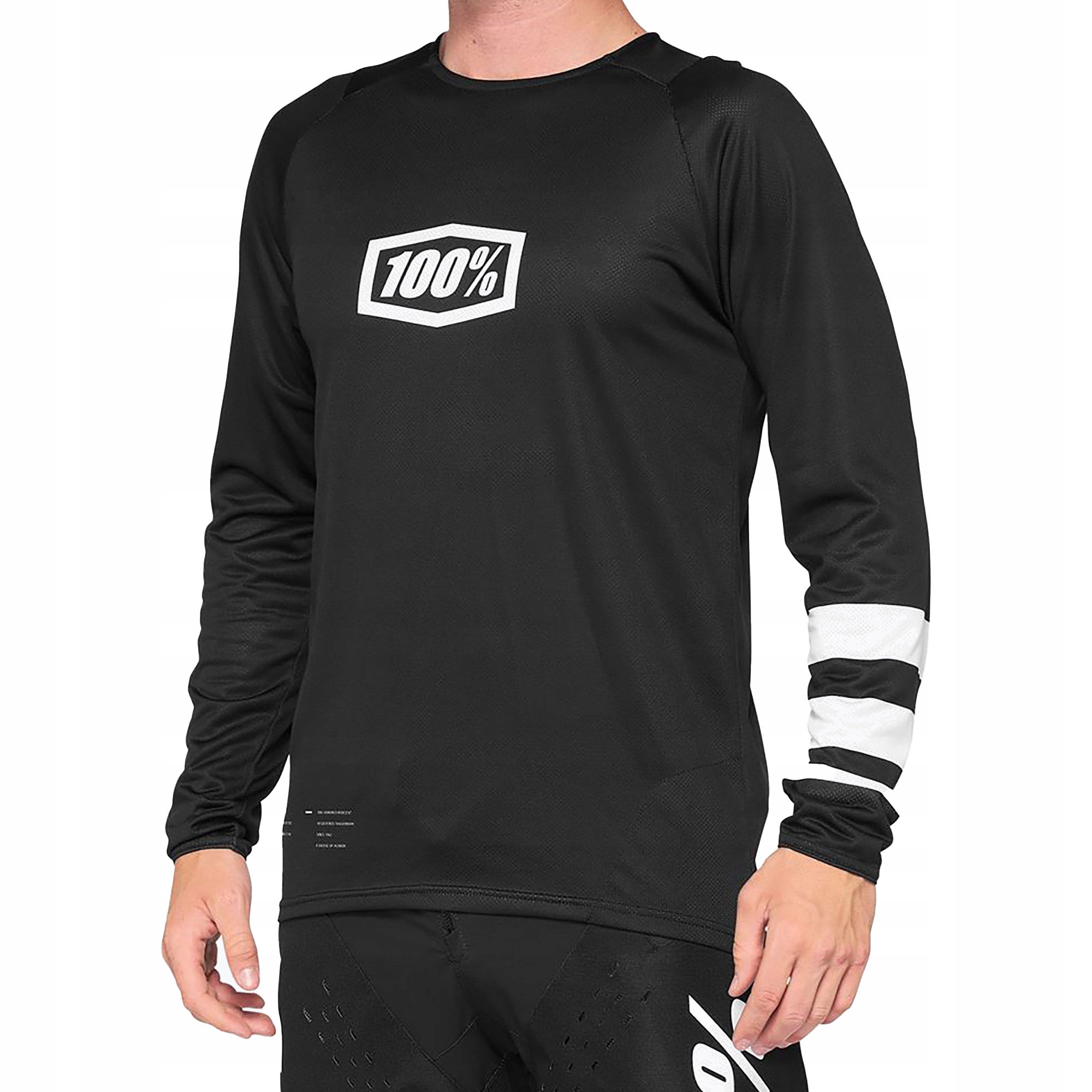 Koszulka rowerowa męska 100% R-Core Ls czarna L