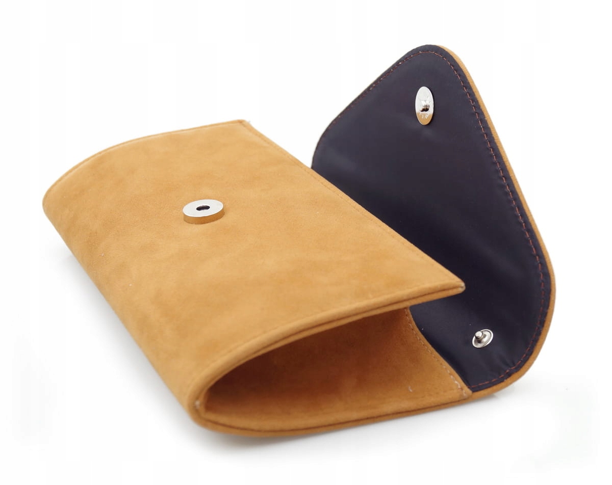 ELISE torebka kopertówka zamszowa eko wizytowa z paskiem C.FIOLETOWA Kolor okuć srebrny