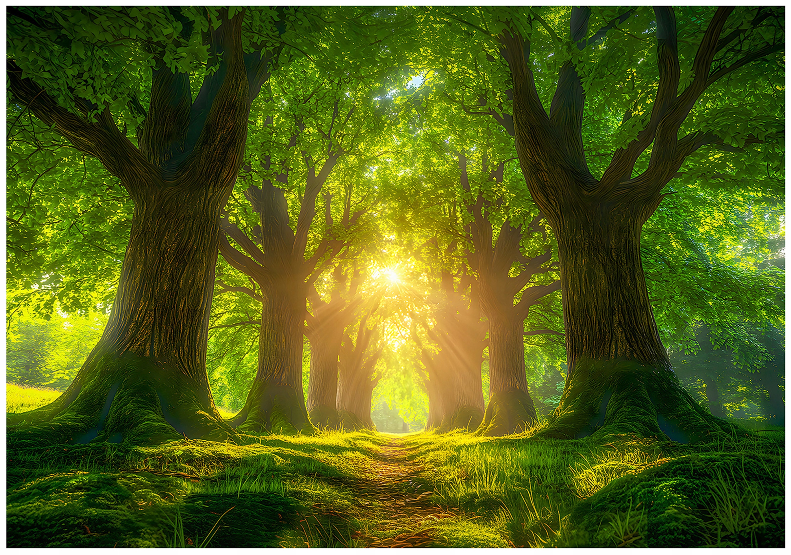 Tapeta Zelený Les Stromy Príroda Tapeta Do Predsiene Kancelárie 368x254