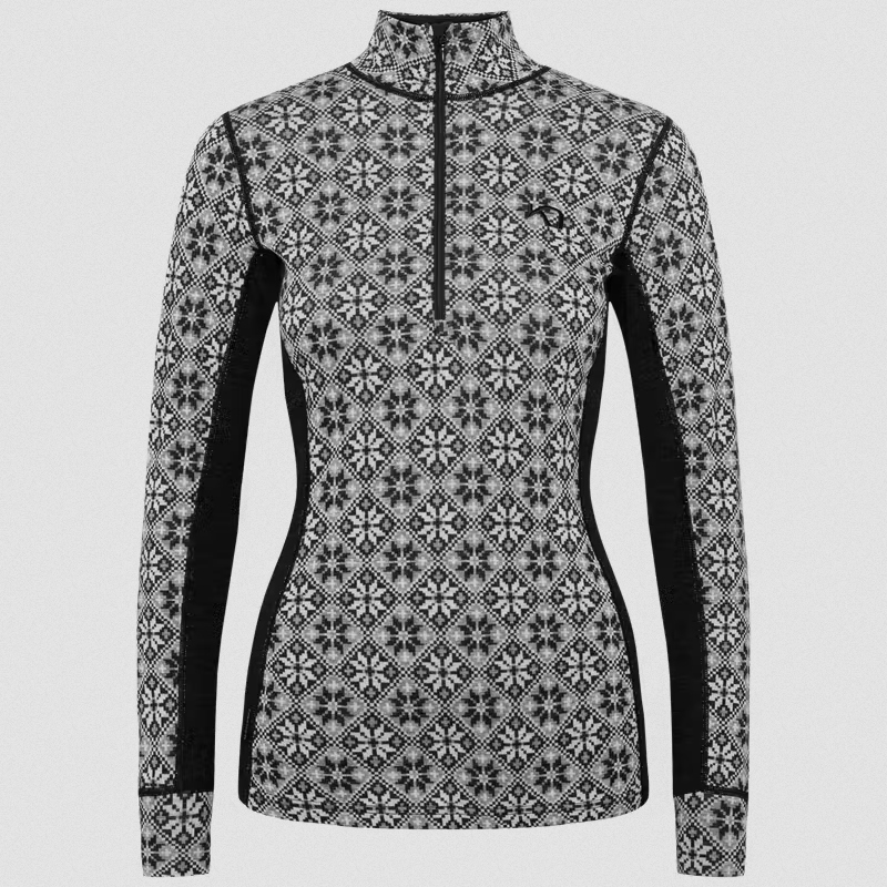 Koszulka Termoaktywna Damska Kari Traa Rose Half Zip Black S
