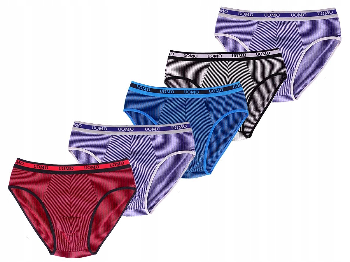

5x Duże Majtki Męskie Slipy Bawełniane 5XL