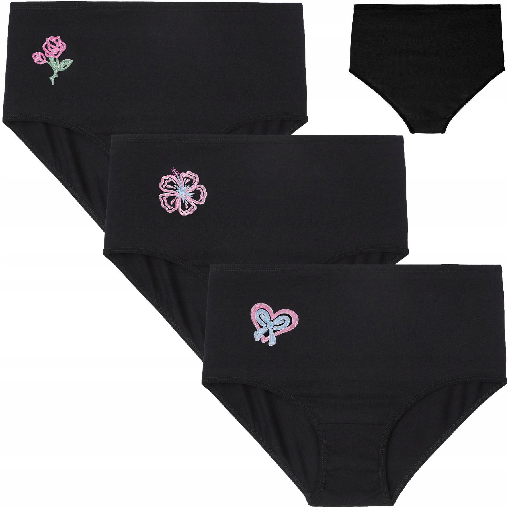 Kalhotky Dámské Moraj bavlněné kalhotky vysoký pas Maxi Bikini 3-PAK L