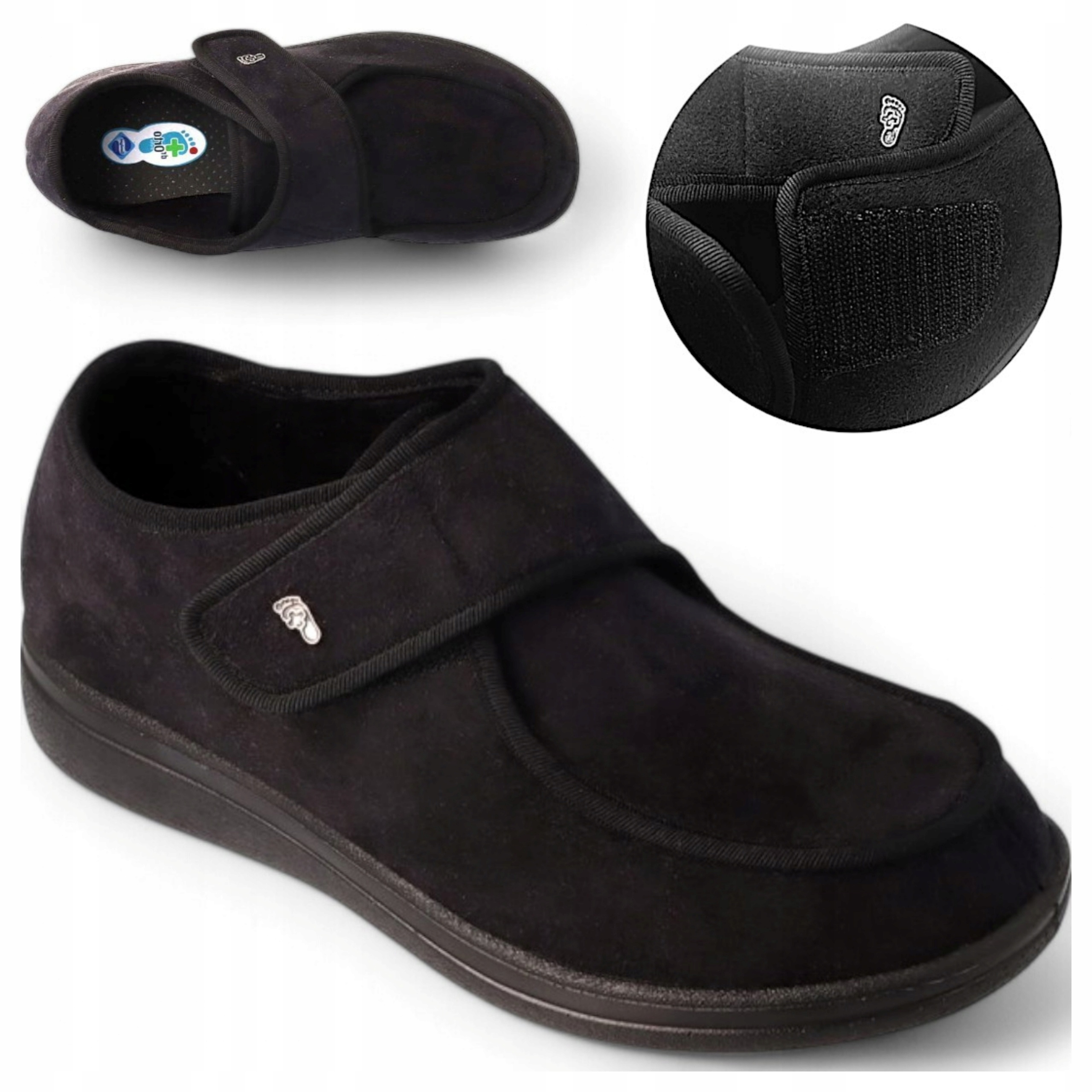 Pánská ortopedická obuv Dr Orto 44 na suchý zip pro seniory Cukrovka široká