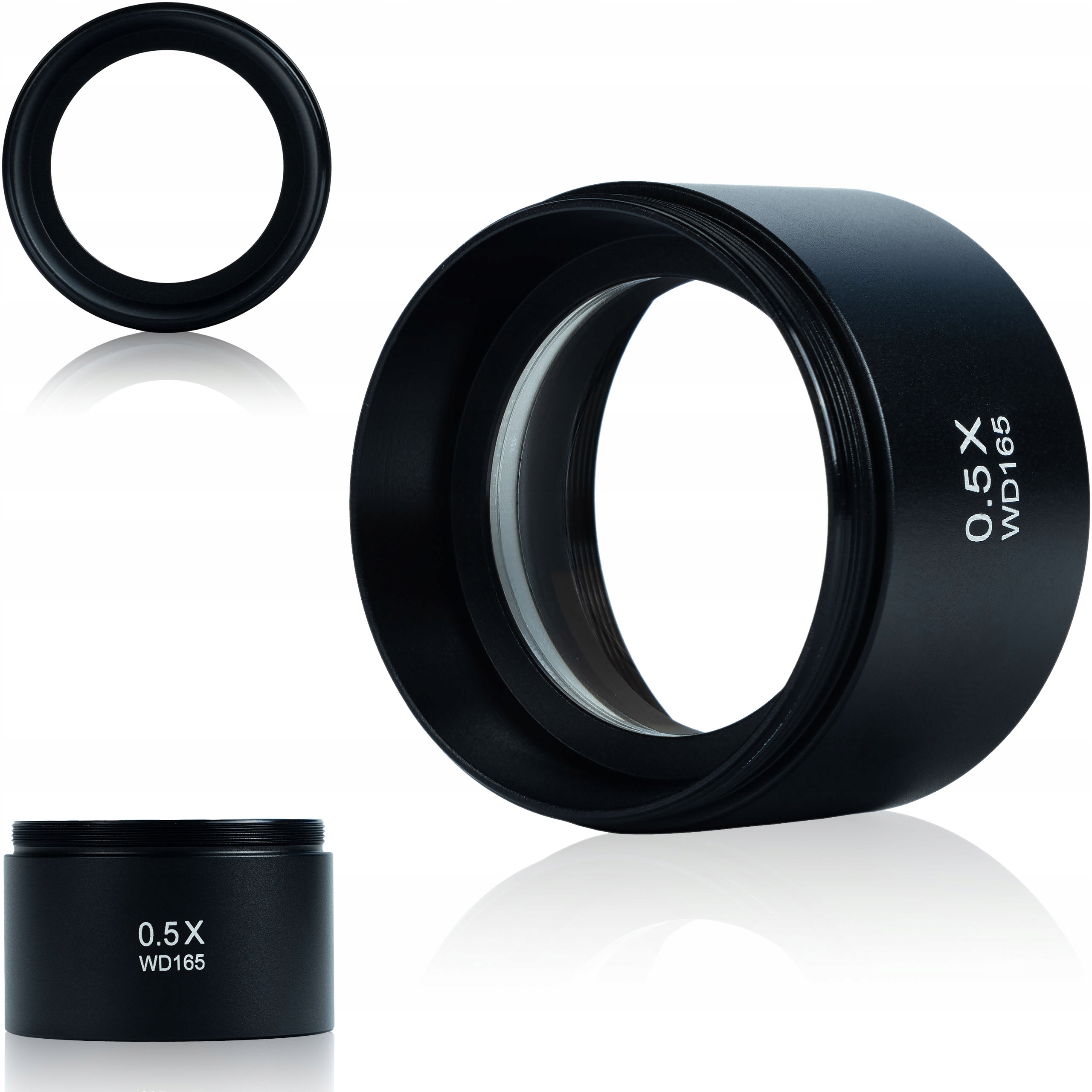 Objektiv čočka 0,5 x 165 mm stereoskopický mikroskop Hq