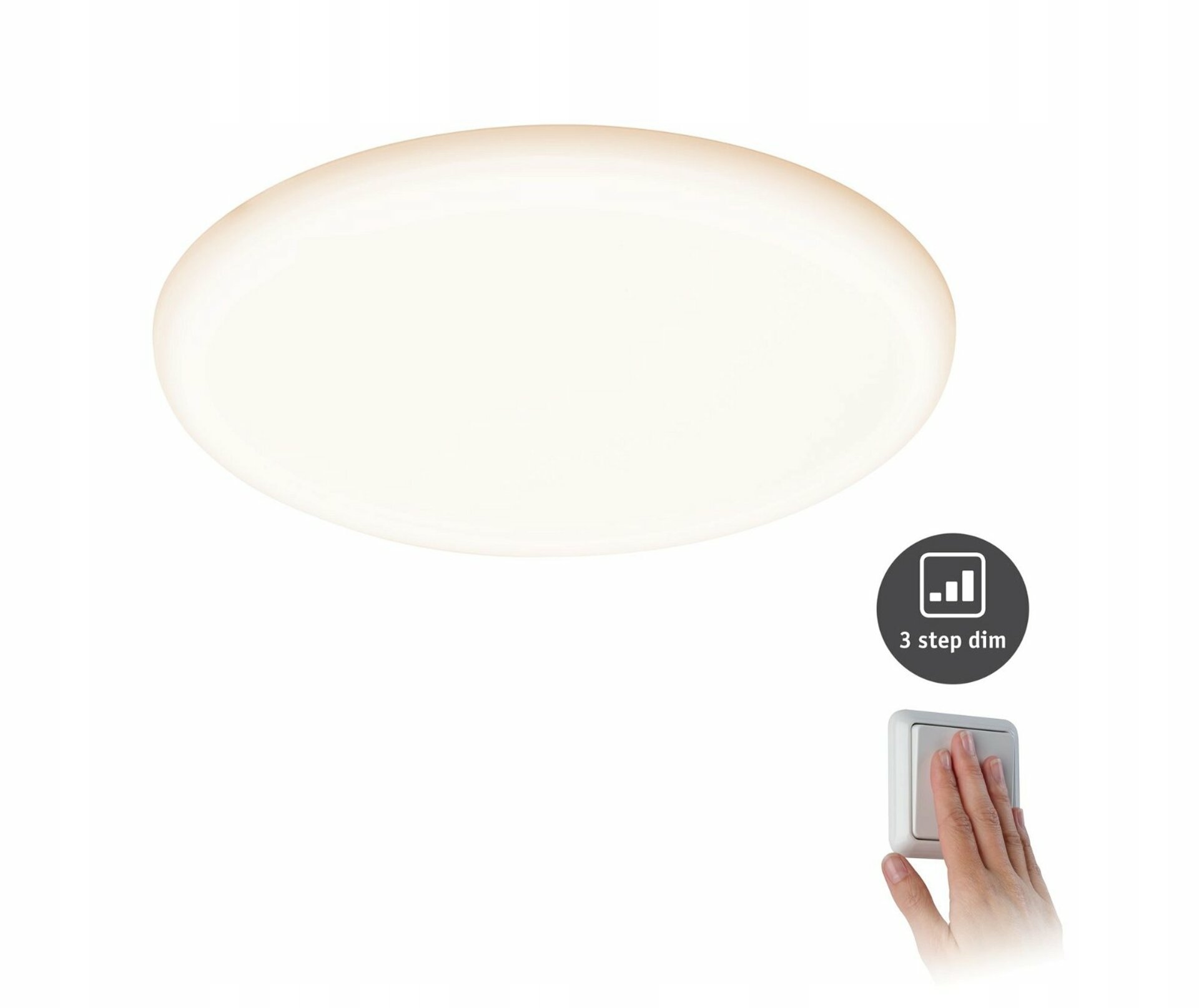 Paulmann Veluna VariFit Led 21W IP44, 3-stupňové osvetlenie, Ø215mm, 3000K
