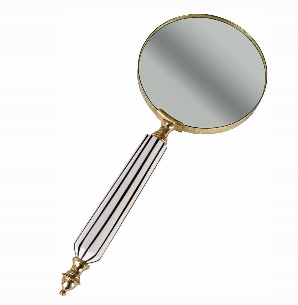 Lupa Na Čtení Antyki24 Kovová rukojeť Černobílá Vintage styl