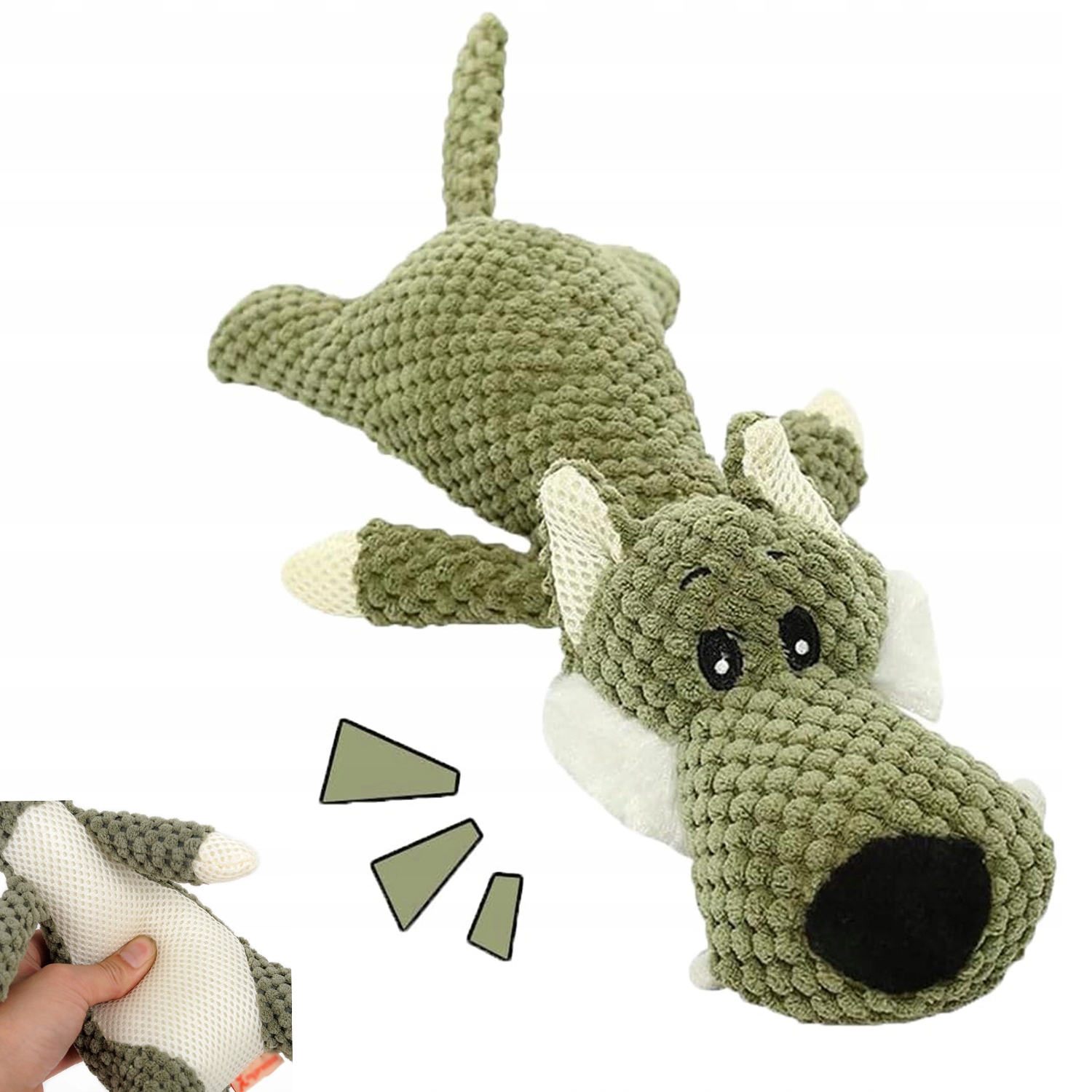 Levně Hračka Pro Psy Kočky XXL Plyšové Kousátko Plyšák Velké Silné Pískací Hračka