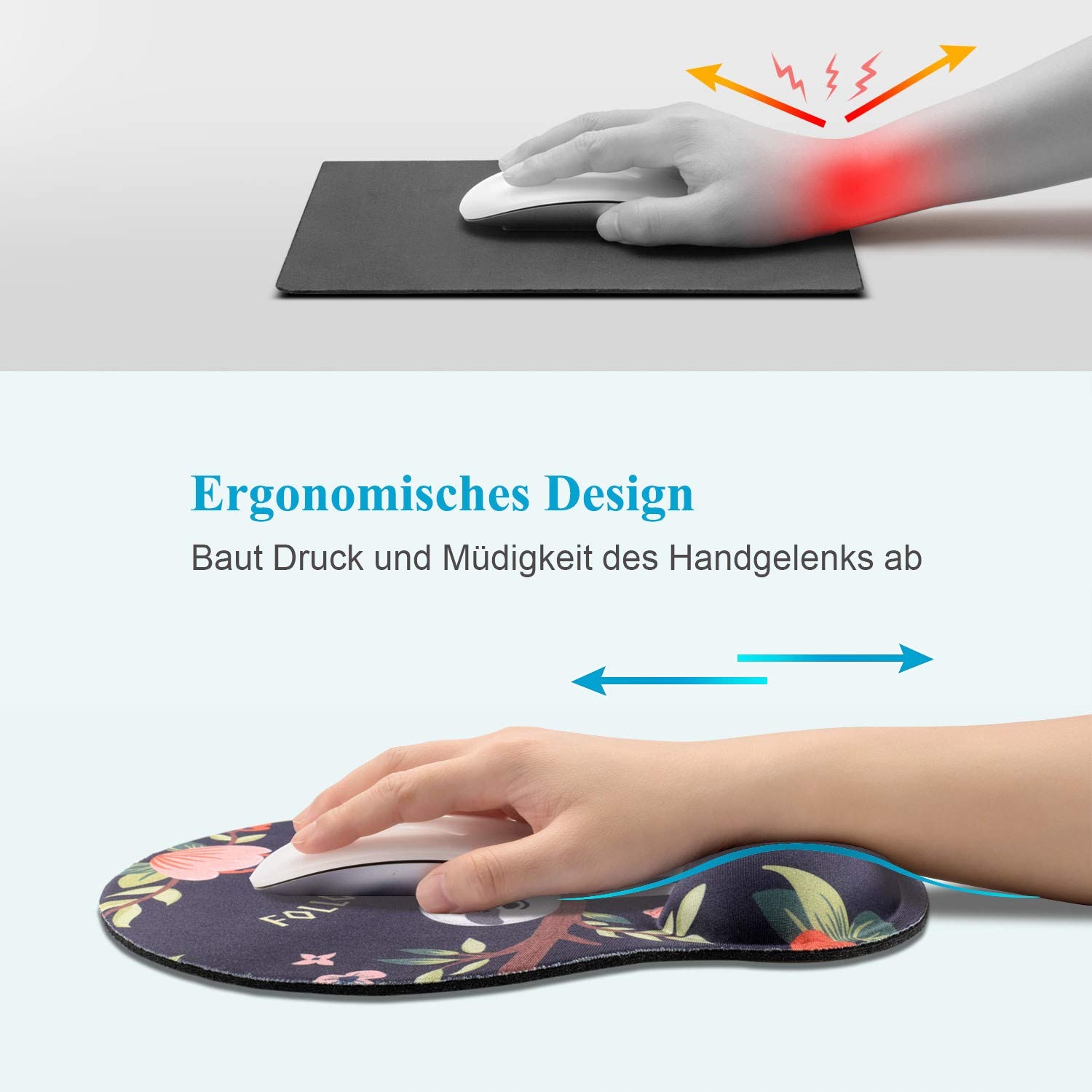 AOKSUNOVA Ergonomiczna Podkładka Pod Mysz Z Żelową Poduszką Na Nadgarstek — miniatura 6