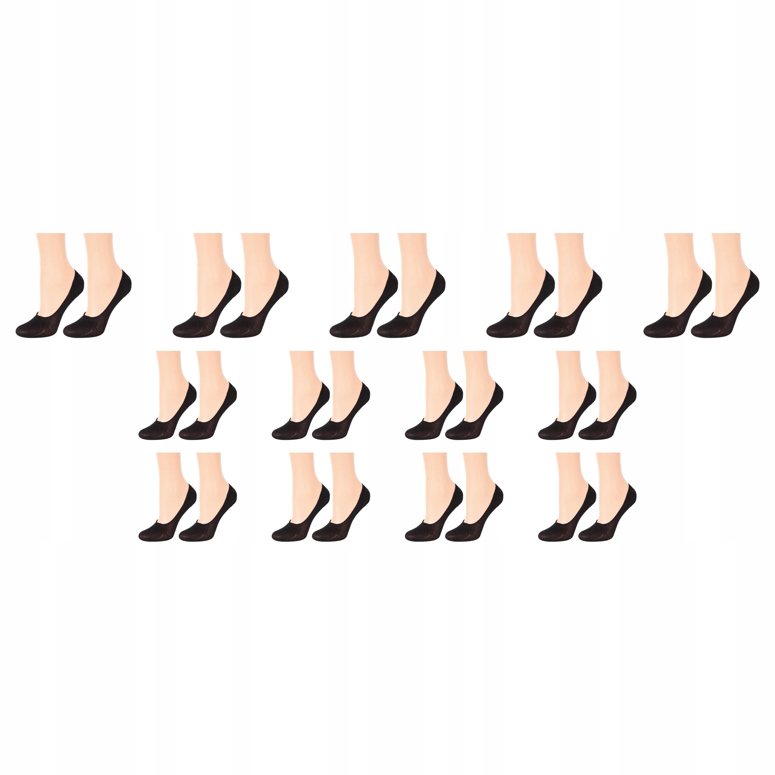 13 x Kotníkové Ponožky se silikonem Cotton Anti-Slip Marilyn Black 36/40