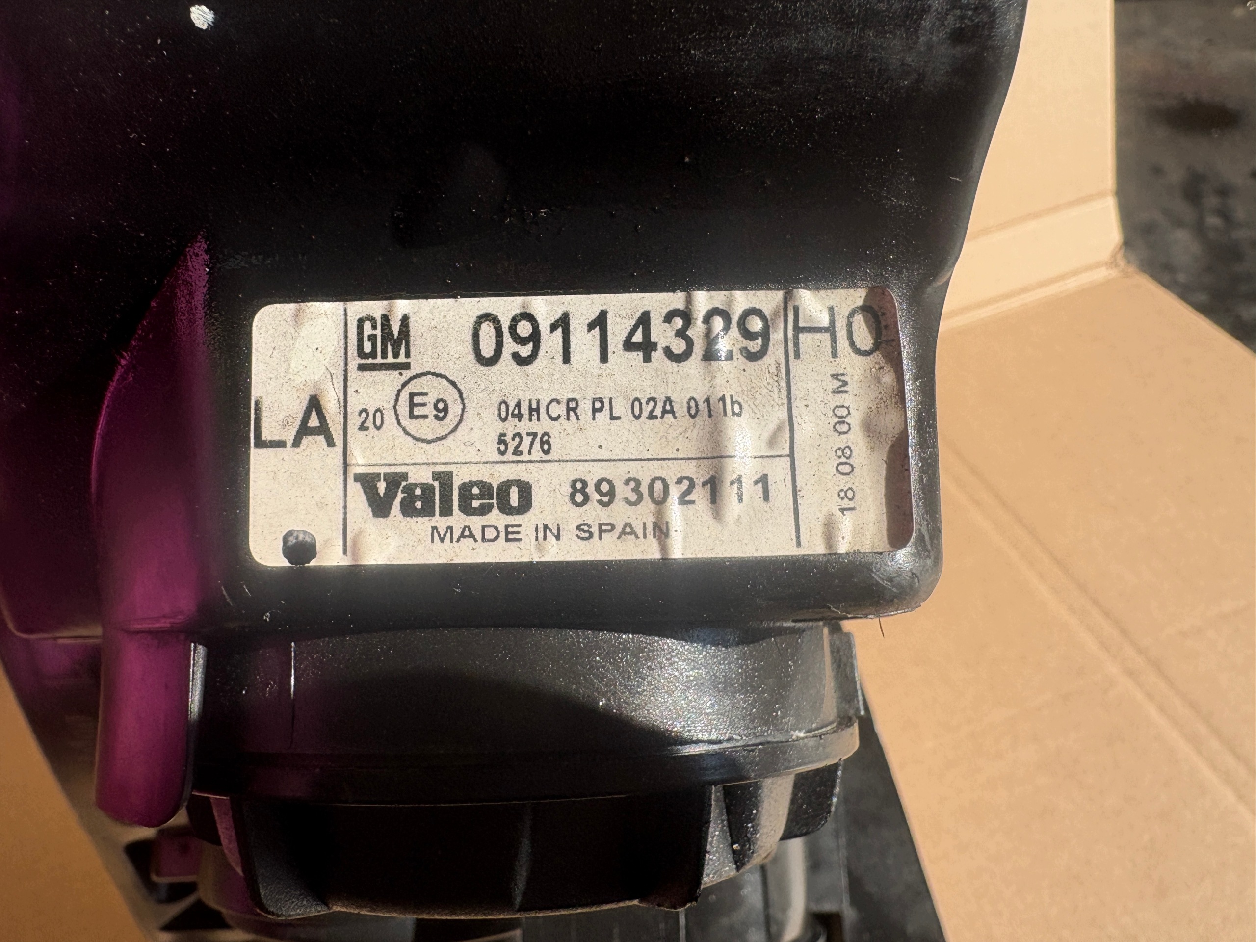 OPEL CORSA C feu gauche avant 09114330 89302111