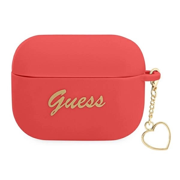 Etui Guess Silicone Charm Heart Collection na AirPods Pro czerwone