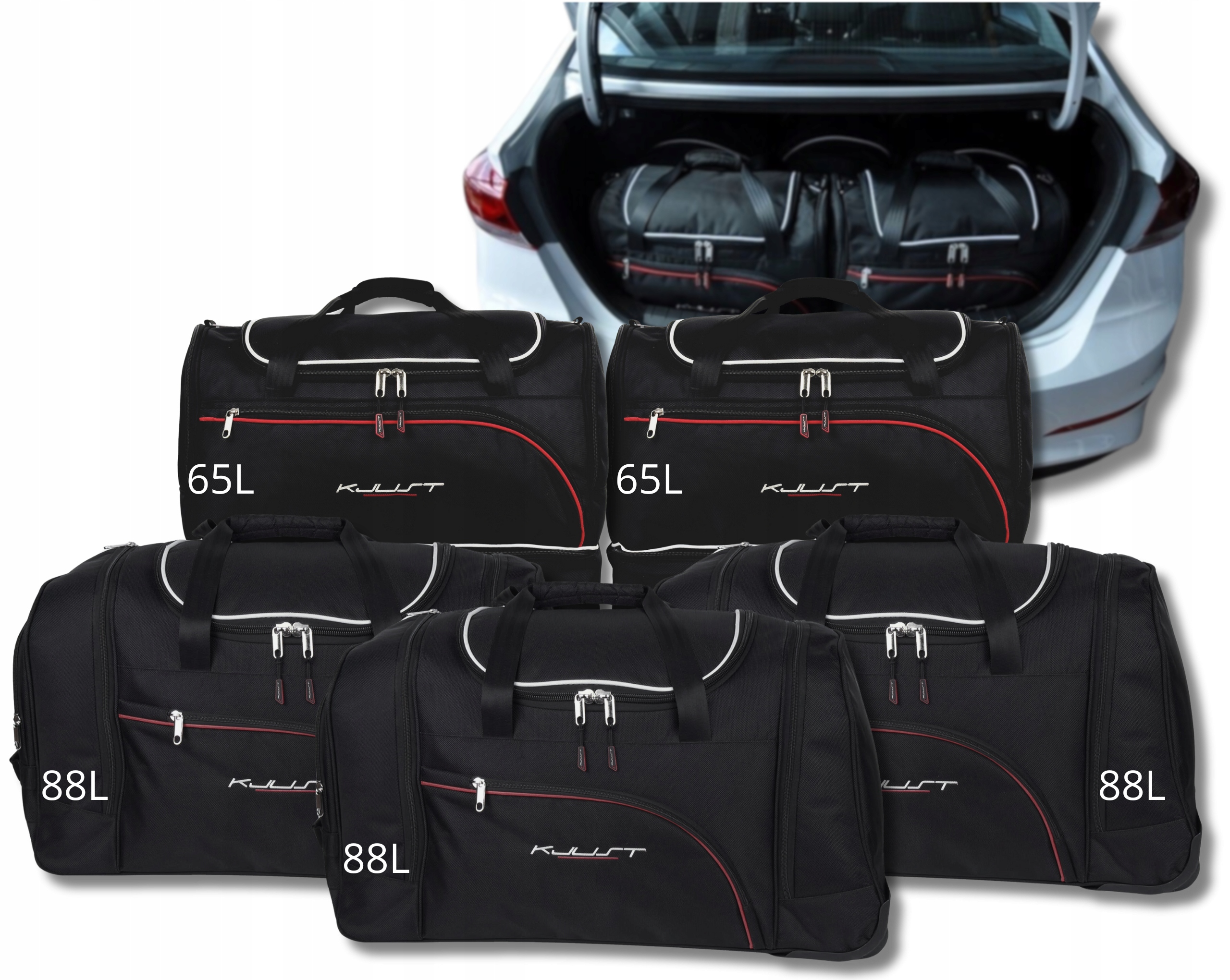 Cestovná Taška Do Kufra Hyundai Elantra 2016-2020 5 ks