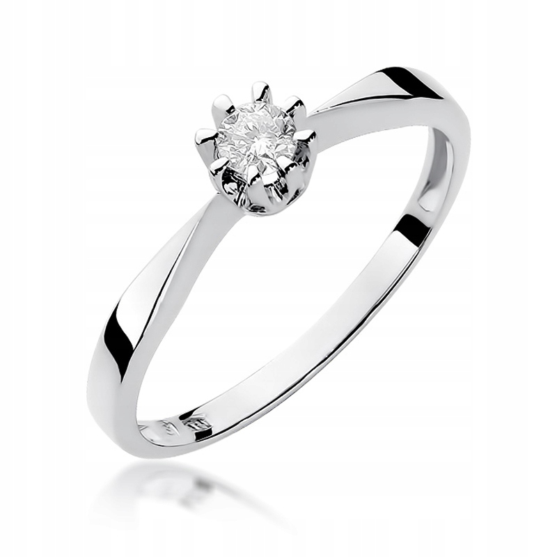 

Pierścionek zaręczynowy brylant 0,15ct białe złoto