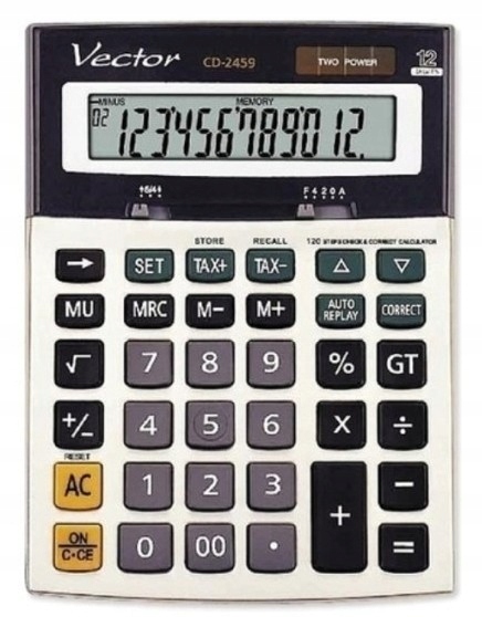 

Kalkulator biurowy Vector CD-2459 12-pozycyjny