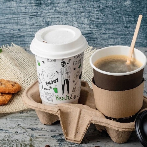 OPASKA TERMICZNA PAPIEROWA NA KUBEK 250ml 100SZT Materiał papier