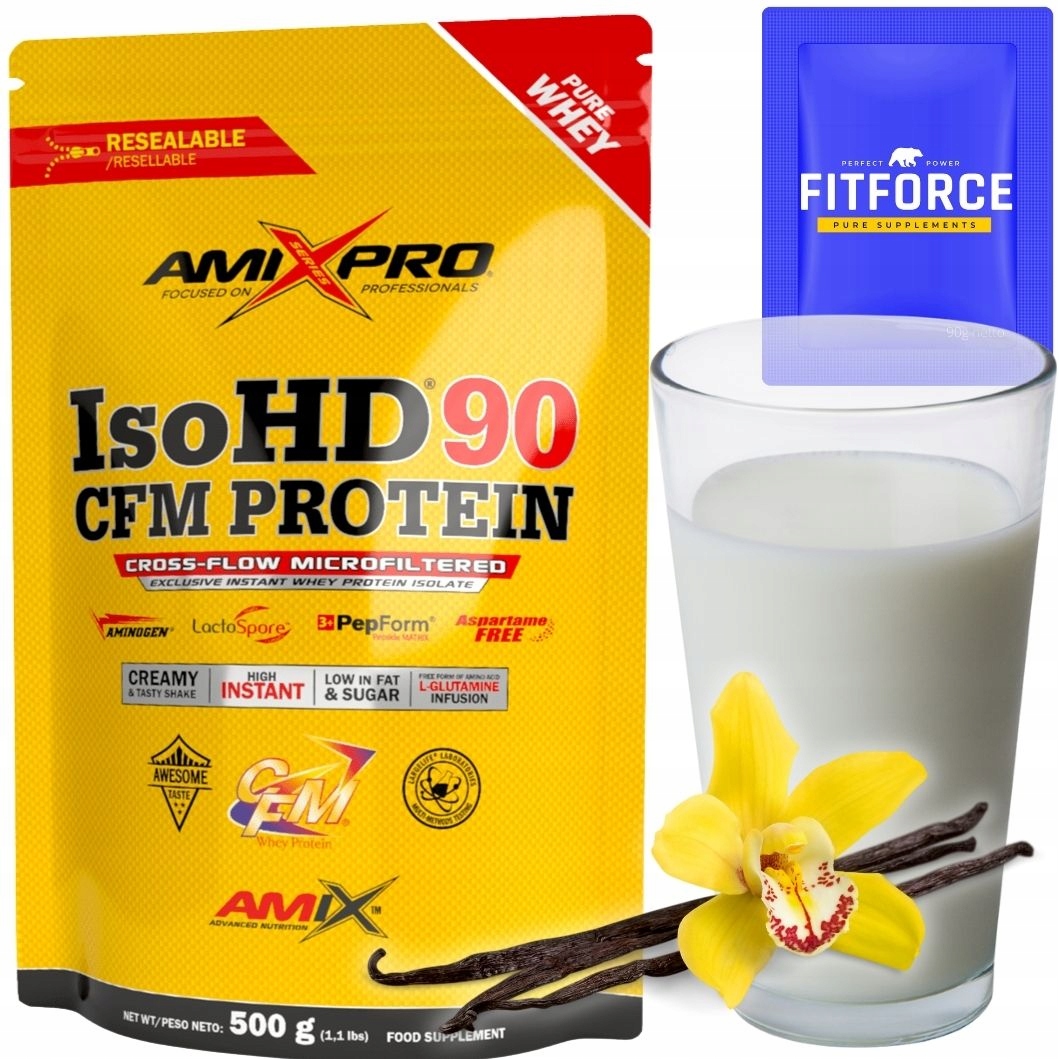 Keto Protein bez Cukru Amix IsoHD Lahodná Vanilka protein izolát