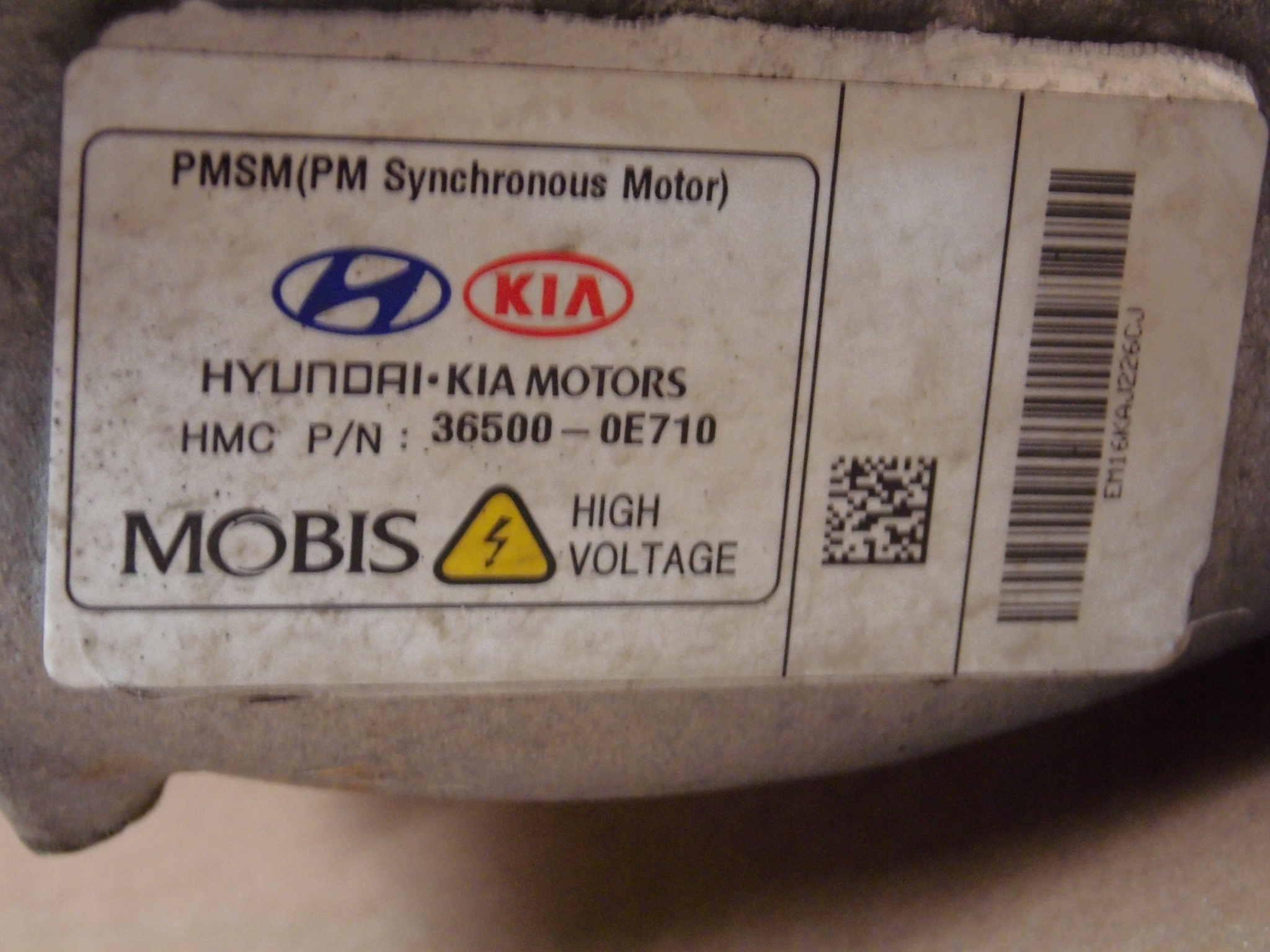 Kia Niro KONA EV engine electrical 36500-0E710