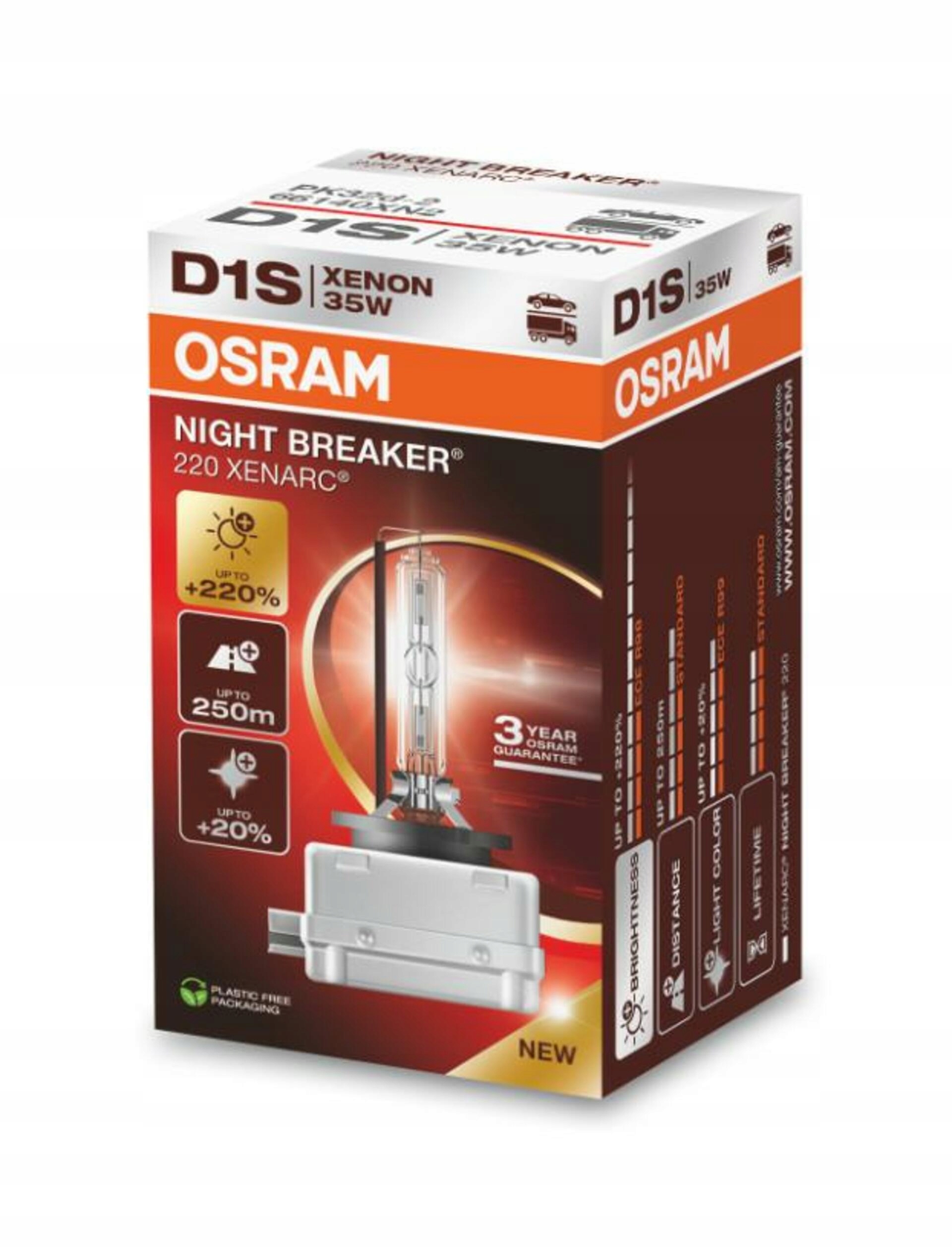 Osram D1S 35W Xenarc Night Breaker Laser +220% 1ks 66140XN2