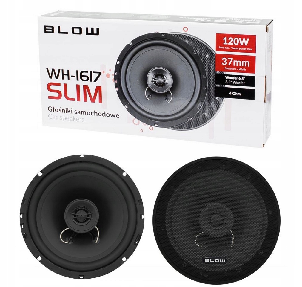 Automobilové Reproduktory Blow 16,5cm 120W 4Ohm Maskovače Bus Slim 2ks Komplet