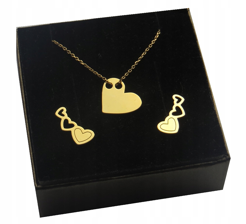 

Złoty naszyjnik Serce Asymetryczne i Nausznice